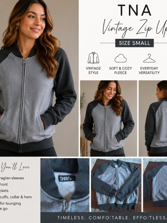 TNA Tops - TNA Zip Up • vintage • size Small
